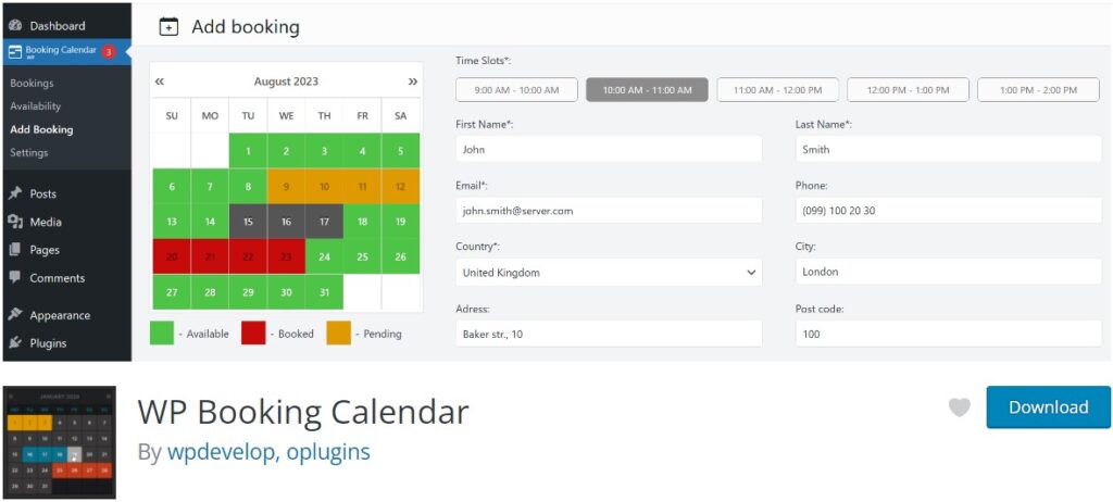 WP Booking Calendar