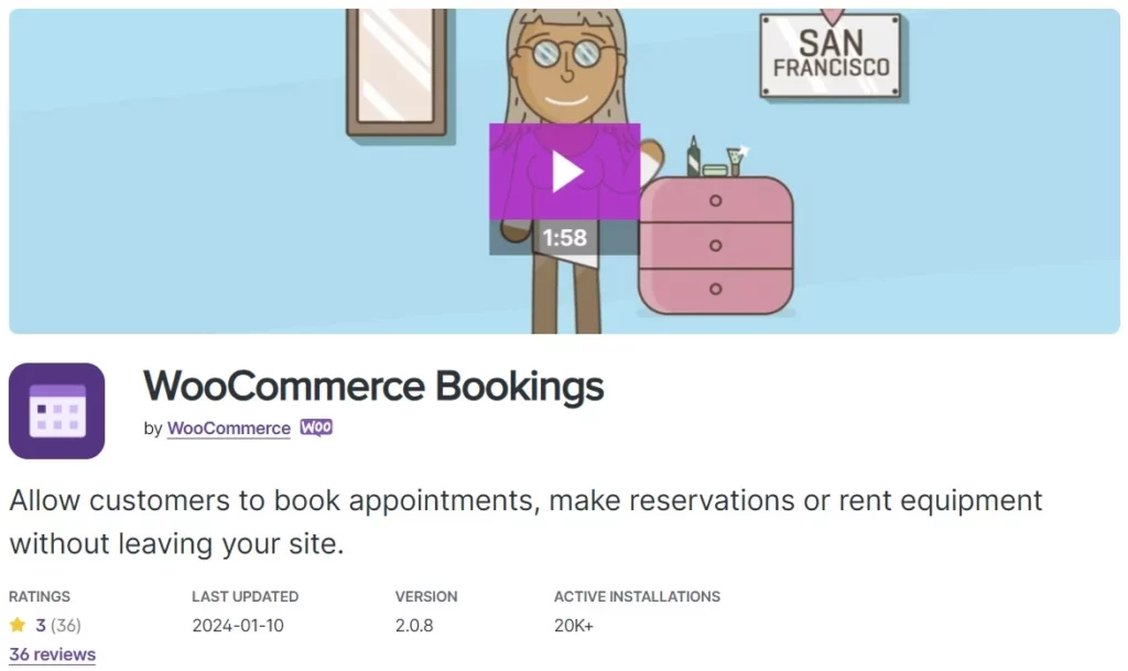 WooCommerce Bookings ปลั๊กอินที่ทำให้ WooCommerce เป็นระบบจอง